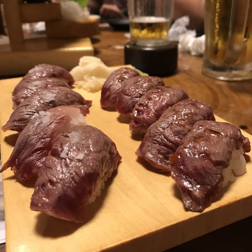 石垣牛の肉寿司